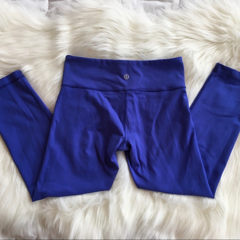 Lululemon Athletica Leggings Crops Indigo Blue 4